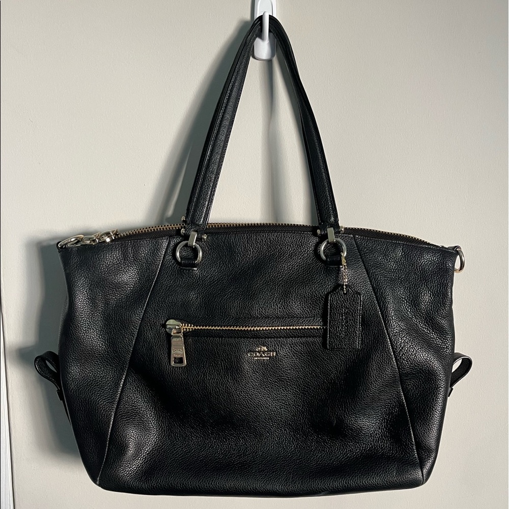 COACH Primrose Satchel Pebble Leather Shoulder Bag Purse